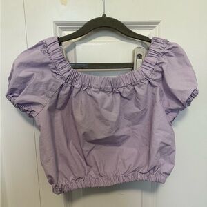 GAP Girls Lavender Puff Sleeve Top